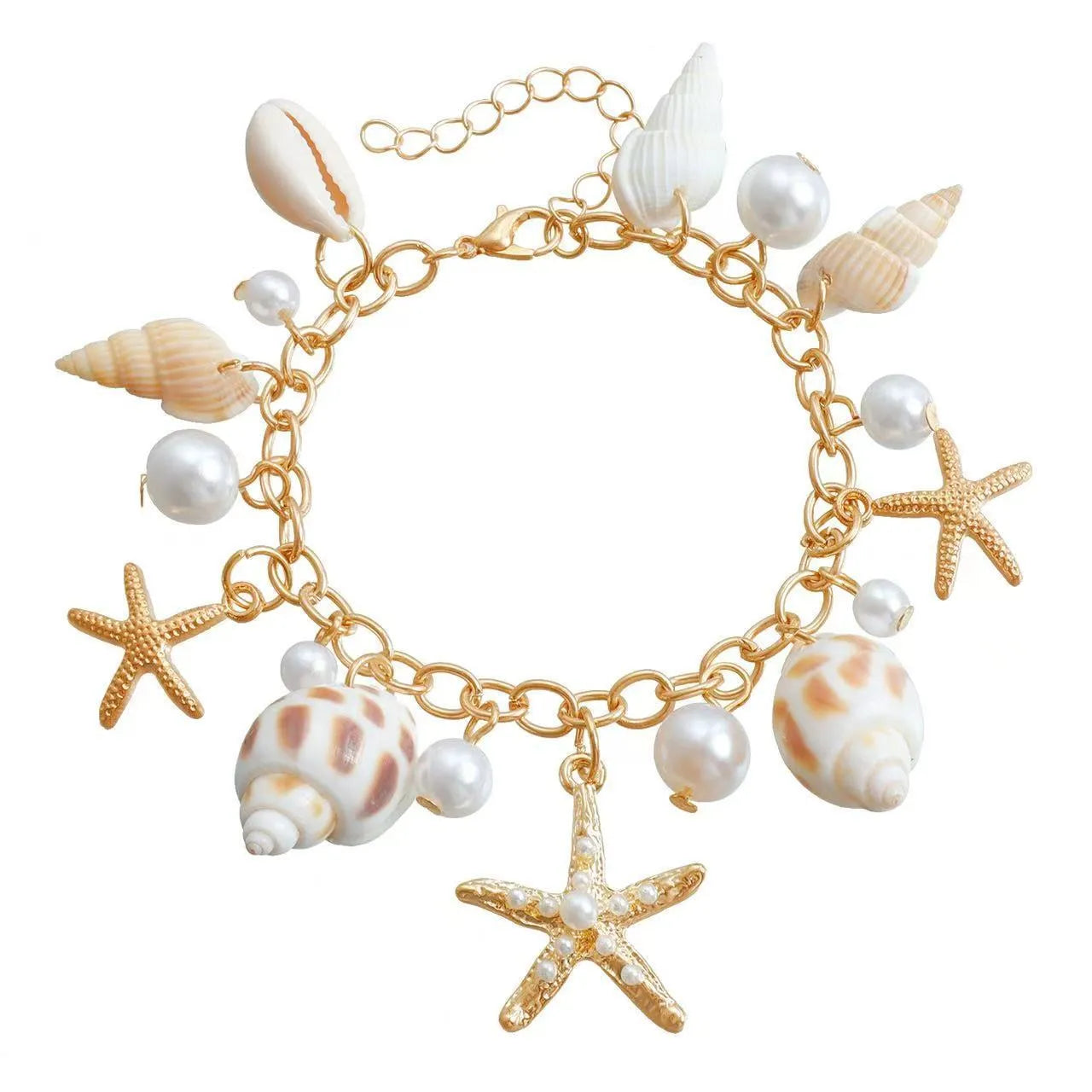 Women's alloy waist chain and matching bracelet set with star-shaped charms for summer wear.