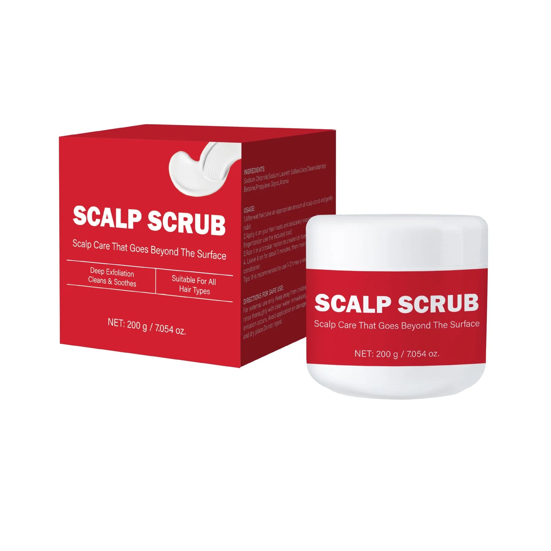 200g bottle of exfoliating anti-itch anti-dandruff shampoo for scalp and facial use