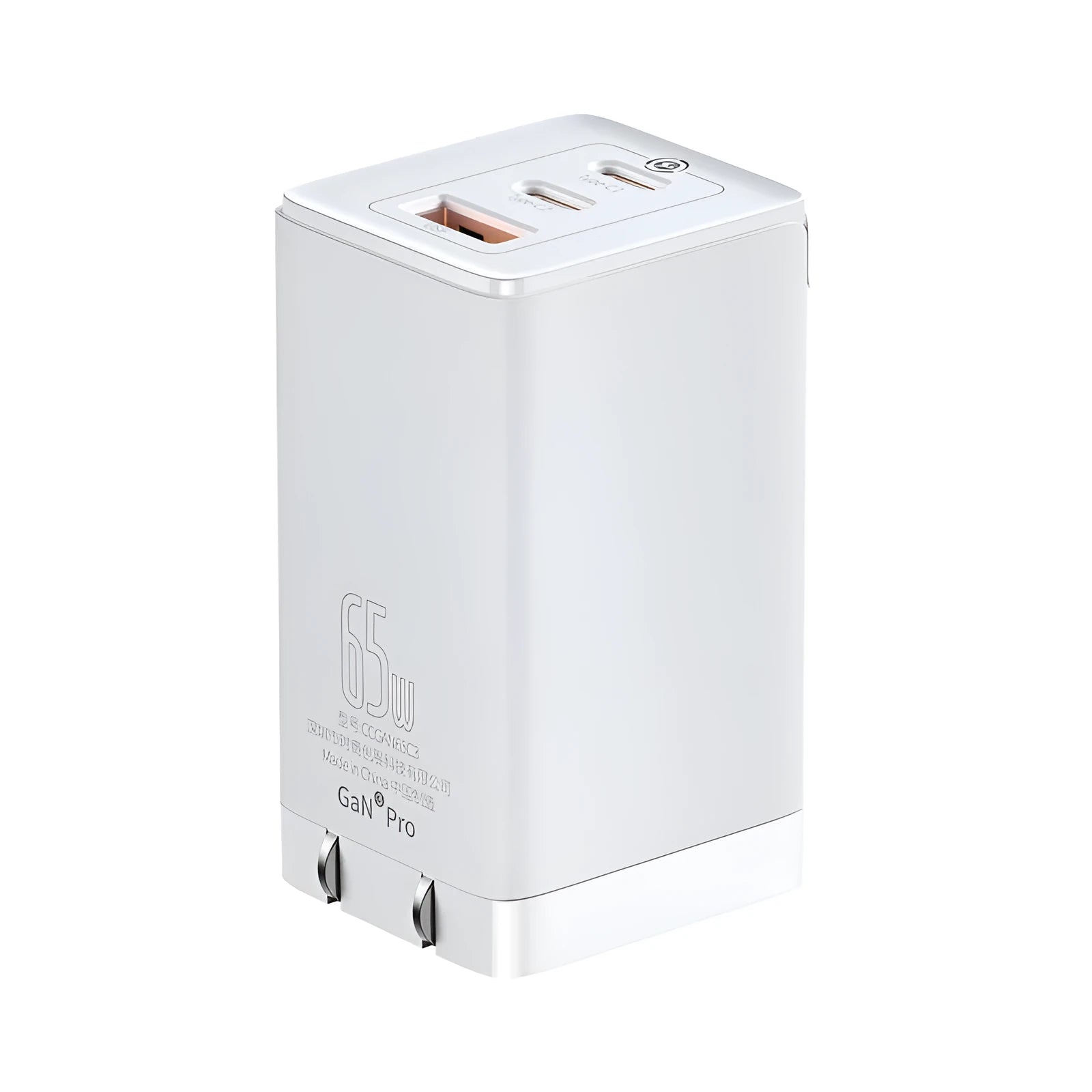 White 12V multi-port fast charger with USB and Type-C ports for lithium battery systems