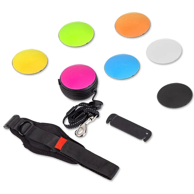 Pet Holding Hands automatic retractable dog leash extended, showing nylon cord and ergonomic handle.