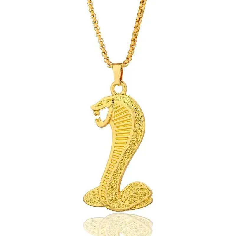 Women's geometric pendant necklace with inlaid zircon stones on a gold-tone alloy chain