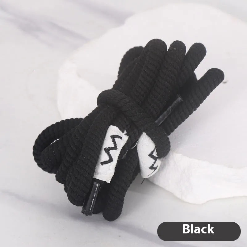 Oval shoelace adapter rope in various colours showing 1.0cm width and length options for sweatshirts and sneakers.