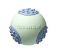 Green and pink rolling ball dog toy for small and medium breeds