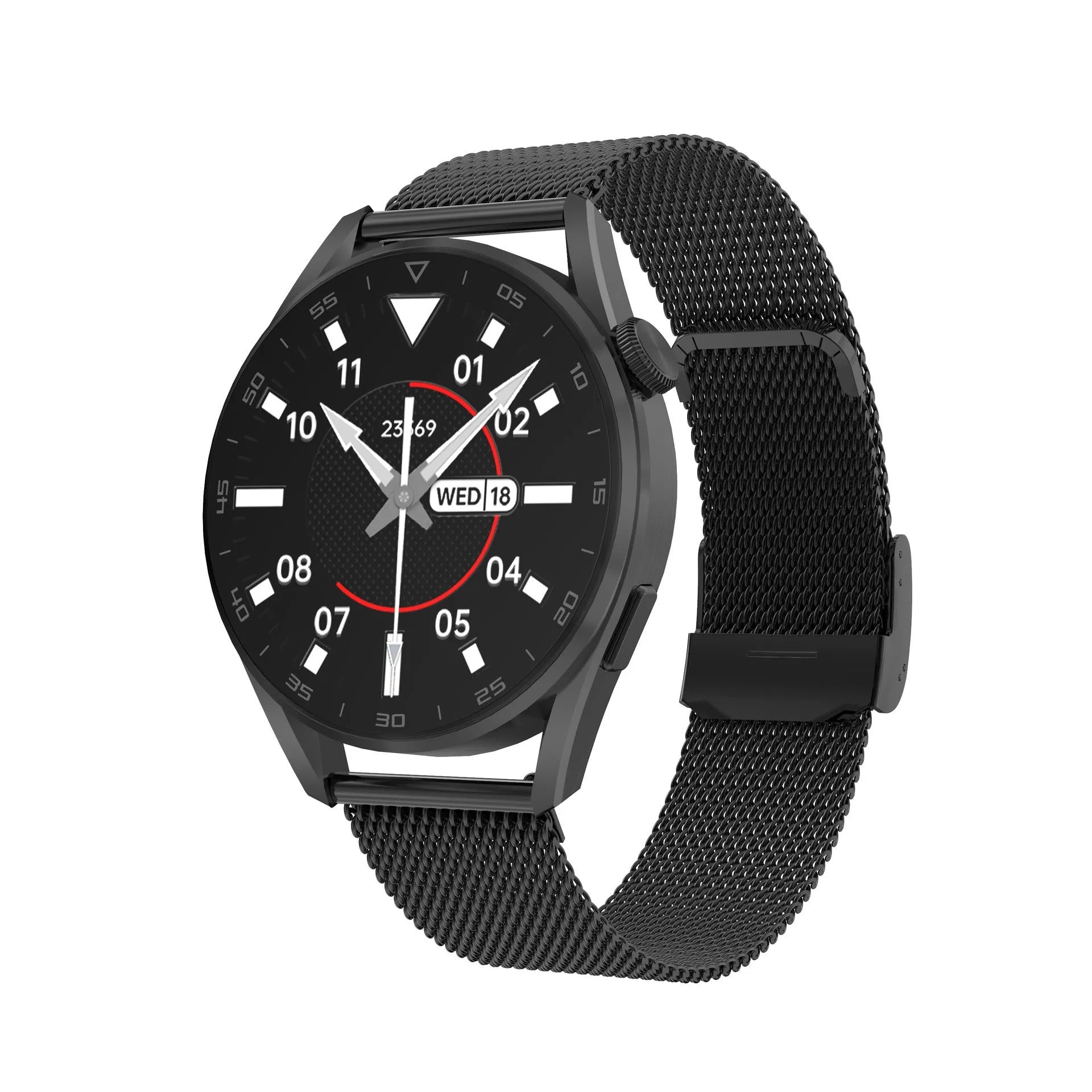 Smart watch with Bluetooth calling and QR code scanning on 1.3-inch IPS screen with metal wristband