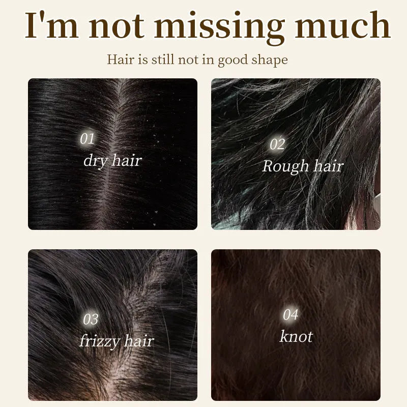 Bottle of wash-free 10-in-1 hair conditioner 210g for moisturising and nourishing frizzy hair