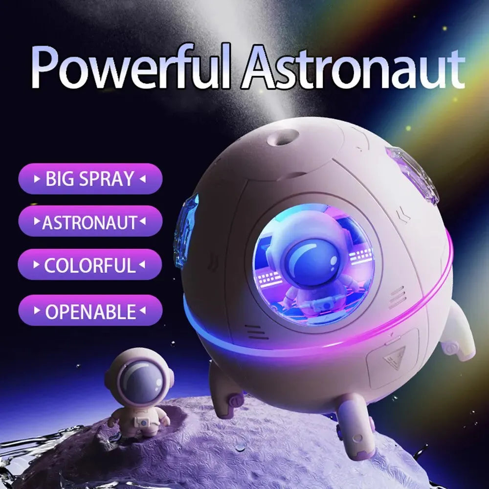 Light purple USB portable humidifier with colourful LED light and 220ml water tank