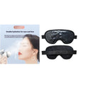 White portable cold and hot compress eye mask with USB charging cable and accessories