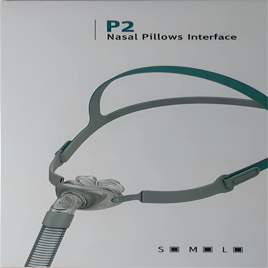 Nasal pillow ventilator mask with silicone cushion and adjustable headband for CPAP therapy