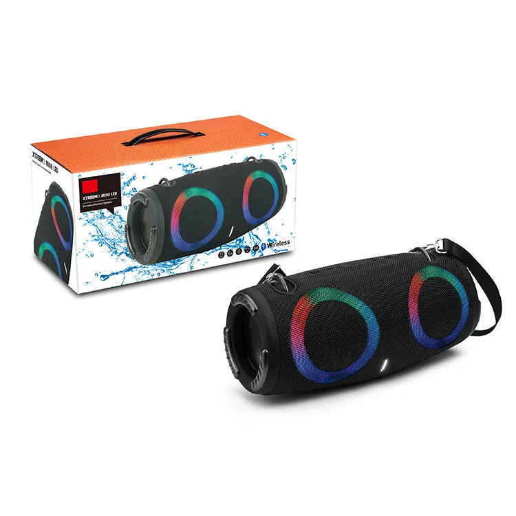 War Drum portable Bluetooth speaker with RGB coloured lights in multiple colour options