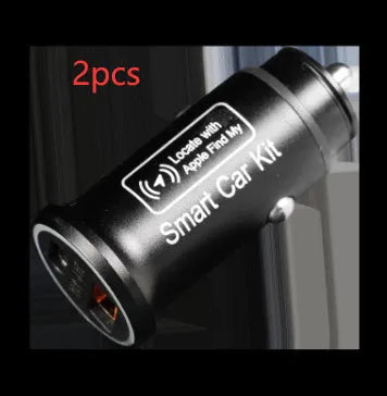 Black GPS car tracking device with charger port connection for vehicle location monitoring