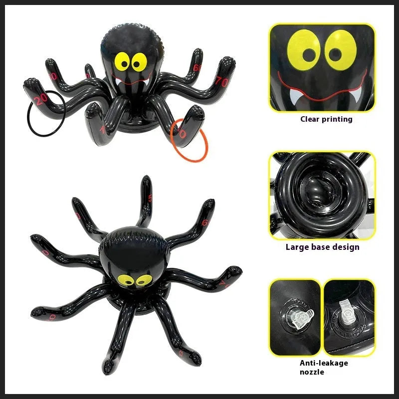 PVC inflatable character ferrule throwing toy in multiple Halloween and festive designs