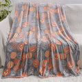 Children's cartoon print flannel blanket for air conditioner use on sofa