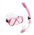 Diving goggles with anti-fog PC frame, glass lens and adjustable silicone strap in multiple colours