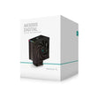 Twin tower CPU air cooler with digital display in black and white colour options