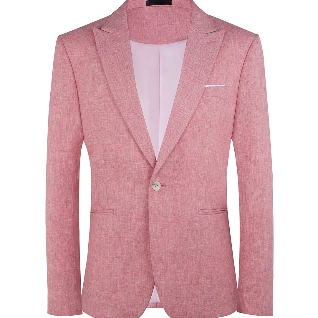Men's light blue Western style casual suit jacket for summer wear