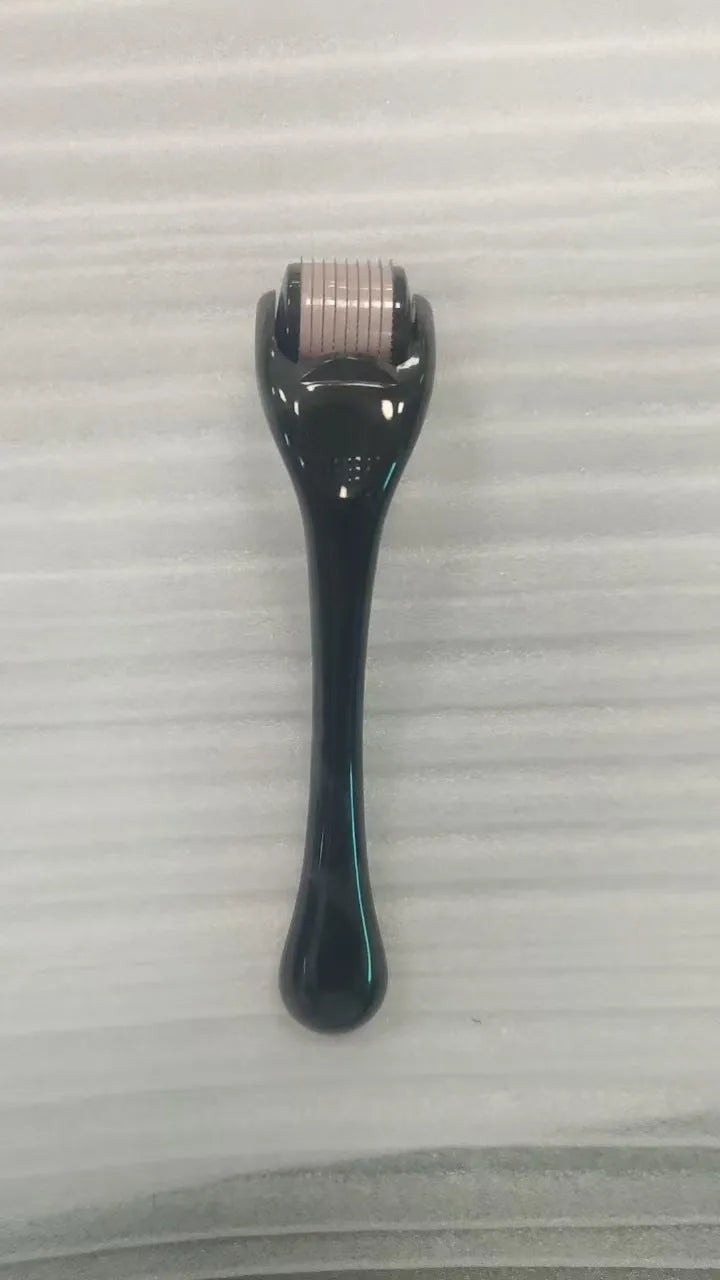 540 micro needle dermaroller roller with black handle and coloured wheel showing needle specification