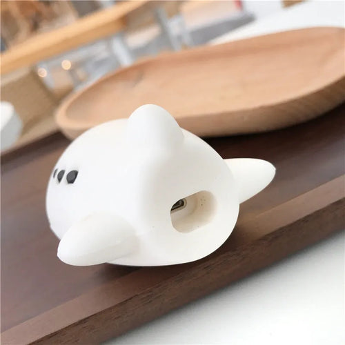 Cartoon aircraft headset design silicone flip case for Apple AirPods 1 and 2 with a metal carrying hook.