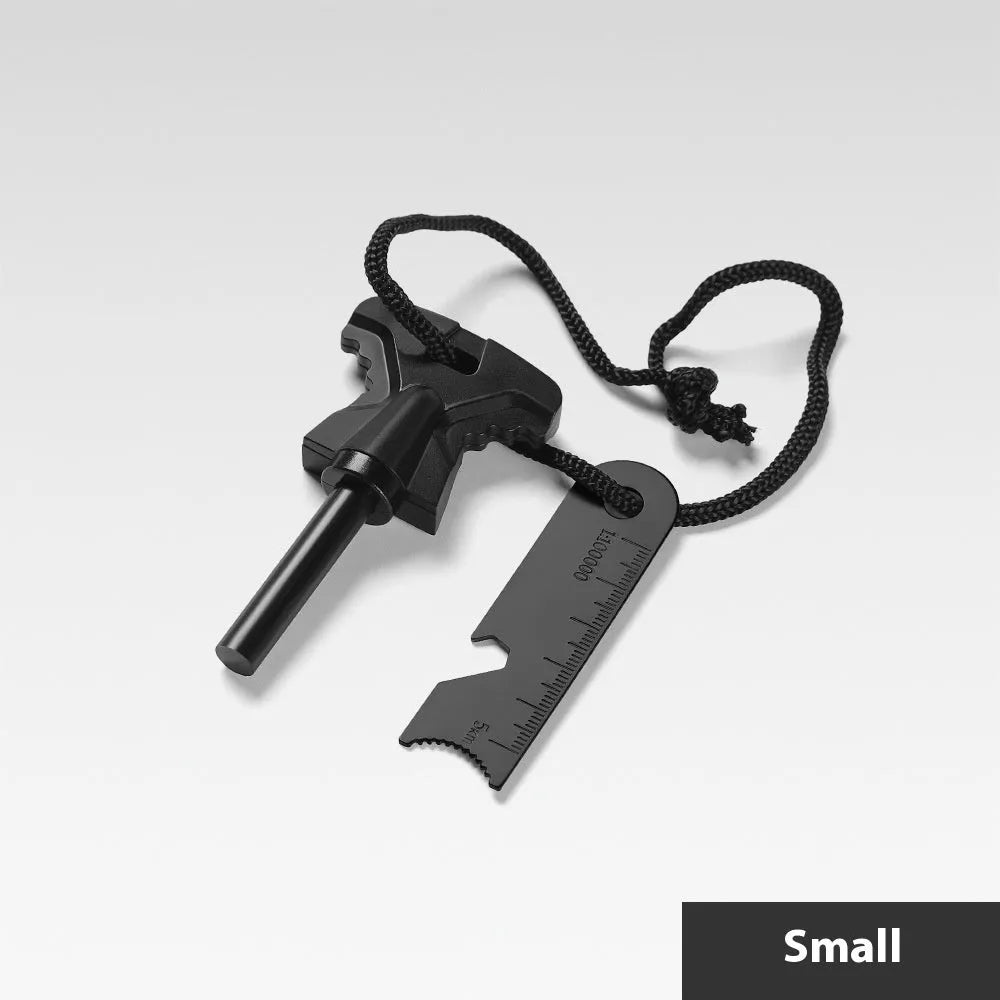 Butterfly-shaped stainless steel firestone with bottle opener measuring 117mm by 43mm