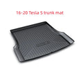 Rubber Tesla car floor mats with TPE footrests for Model 3, Y, S, and X vehicles