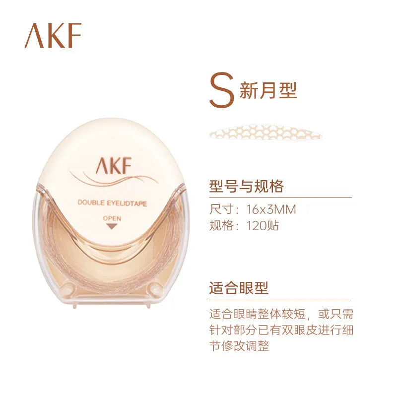 Roll of invisible natural lace double eyelid stickers in choice of Crescent S, M, or Olive M shapes.