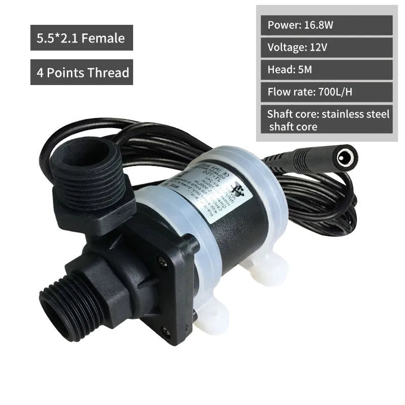 Jiatong JT-750 threaded DC water pump for solar heating systems
