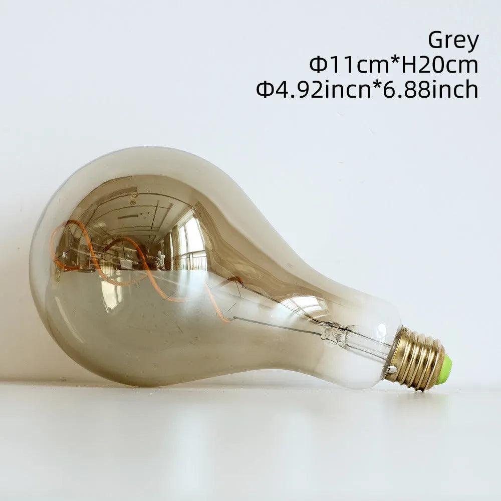 Golden and grey A110 double spiral filament LED soft light strip measuring 110mm by 200mm