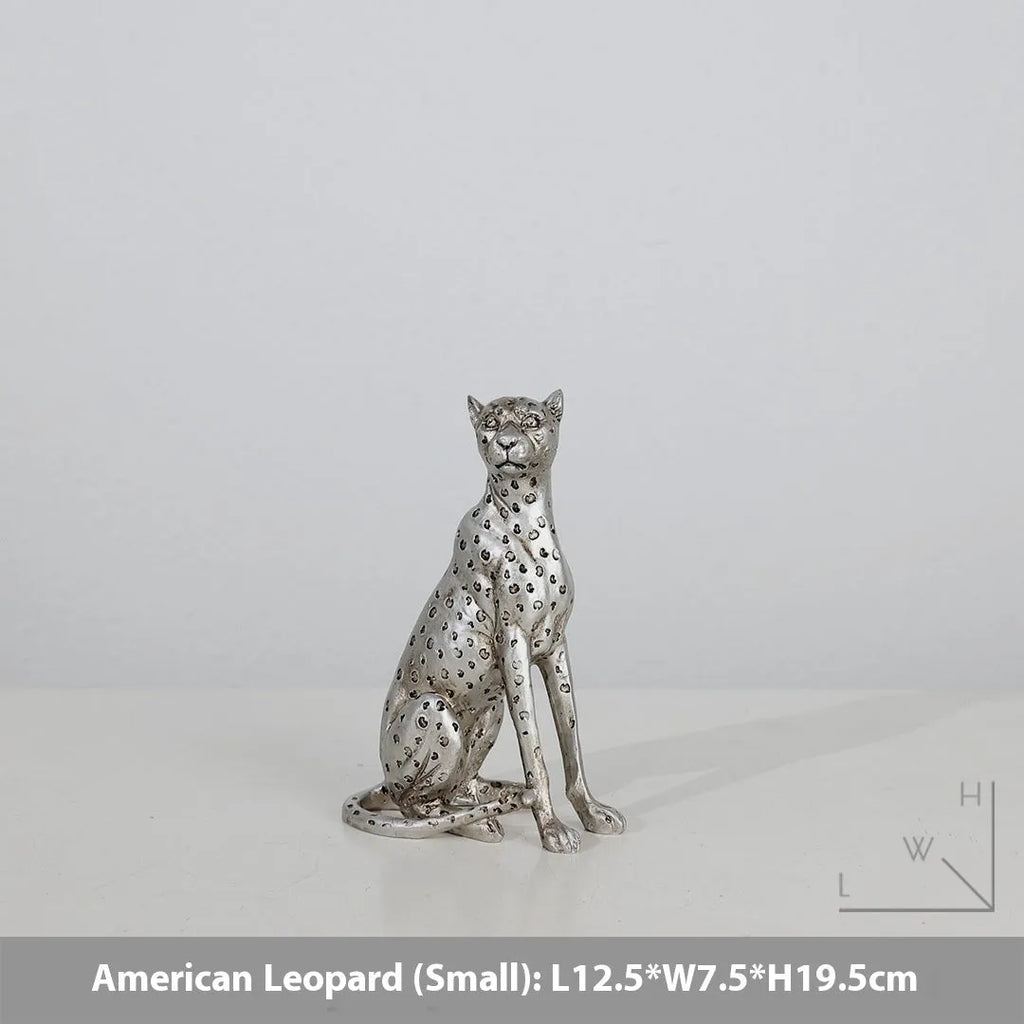 Leopard resin craft ornament in American Leopard colour for home decoration