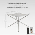 Stainless steel barbecue grill with cooking net for outdoor use in silver finish