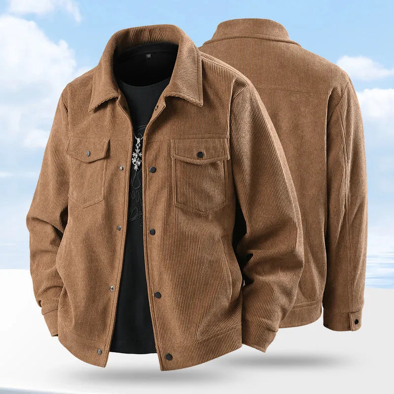 Men's slim fit black coat with a ruffle detail collar, made from stretch Lycra fabric.