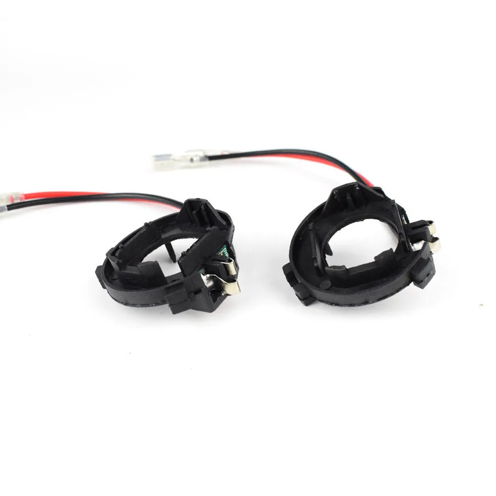 Black H7 LED conversion adapter for Volkswagen Golf and Jetta headlight upgrades