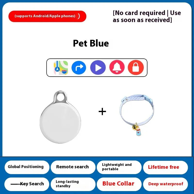 Pet GPS tracking device with collar attachment for cats and dogs