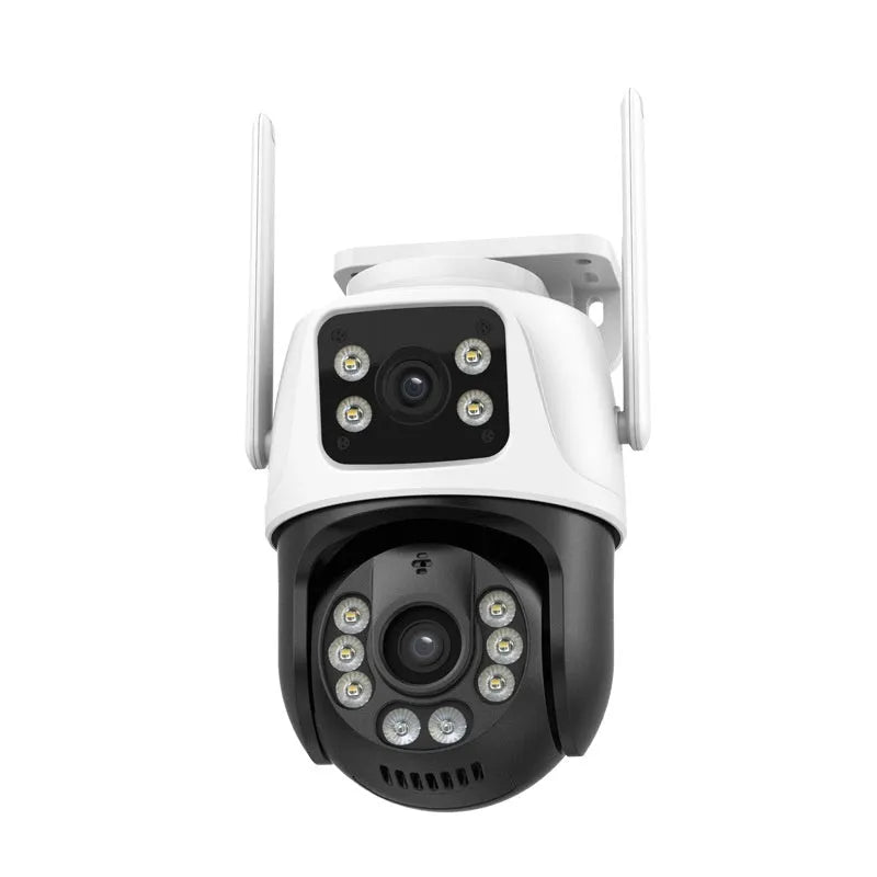 Outdoor dual screen wireless monitor camera with binocular design for home surveillance