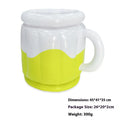 Yellow inflatable PVC ice bucket for drinks cooling at outdoor events.