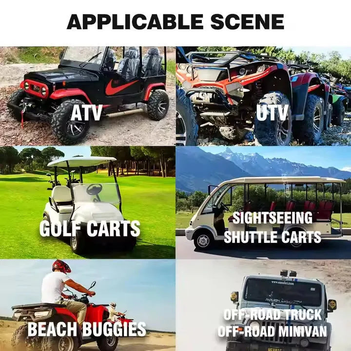 Personalised Beach Car Strip Bluetooth Audio Belt unit with USB cable for golf carts and ATVs.