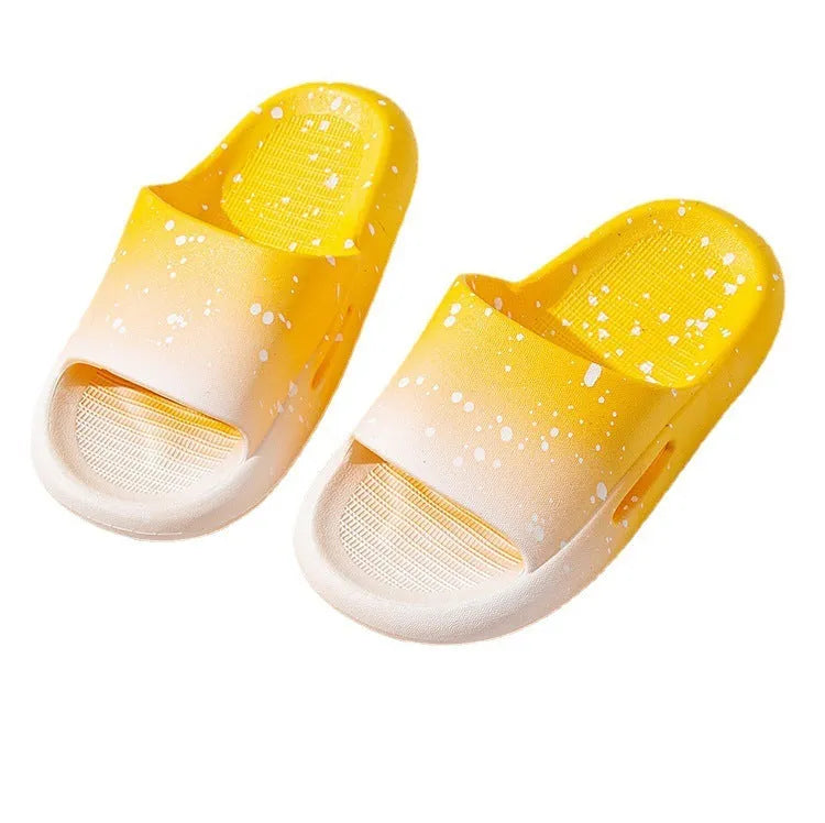 Children's gradient colour PVC sandals with non-slip soles in multiple summer colours