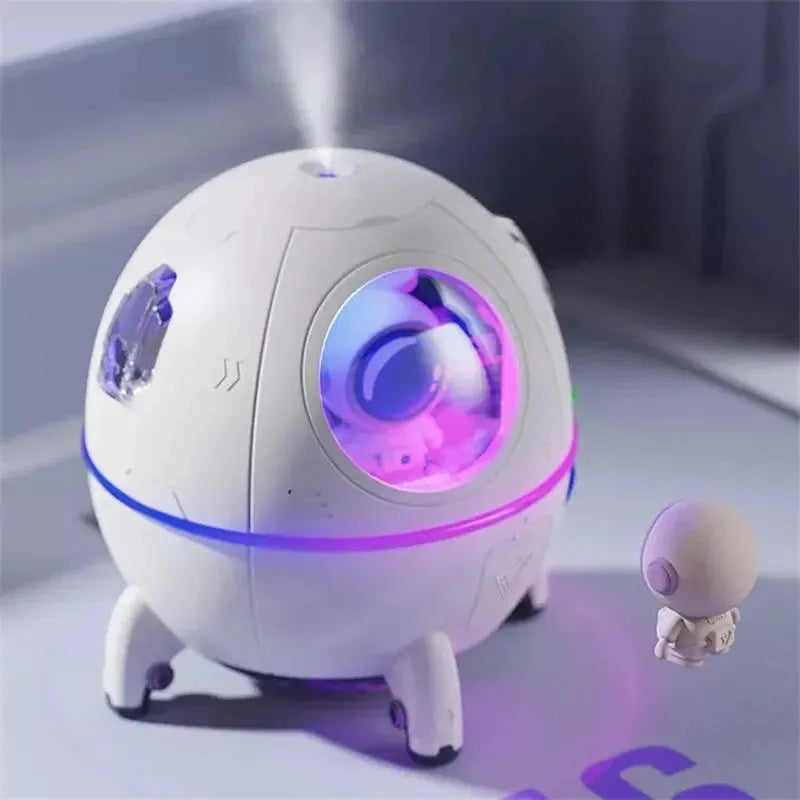 Light purple USB portable humidifier with colourful LED light and 220ml water tank