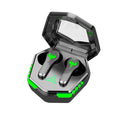 Black N35 wireless Bluetooth in-ear gaming headset showing earpieces.