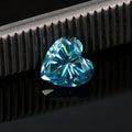 Heart-shaped lemon cut moissanite stone in six colours for jewellery making