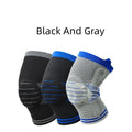 Silicone massage spring bar shock absorber knee pads in cotton construction with colour options