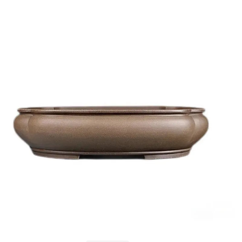 Handmade antique purple clay papaya-shaped flower pot 46cm for plant display