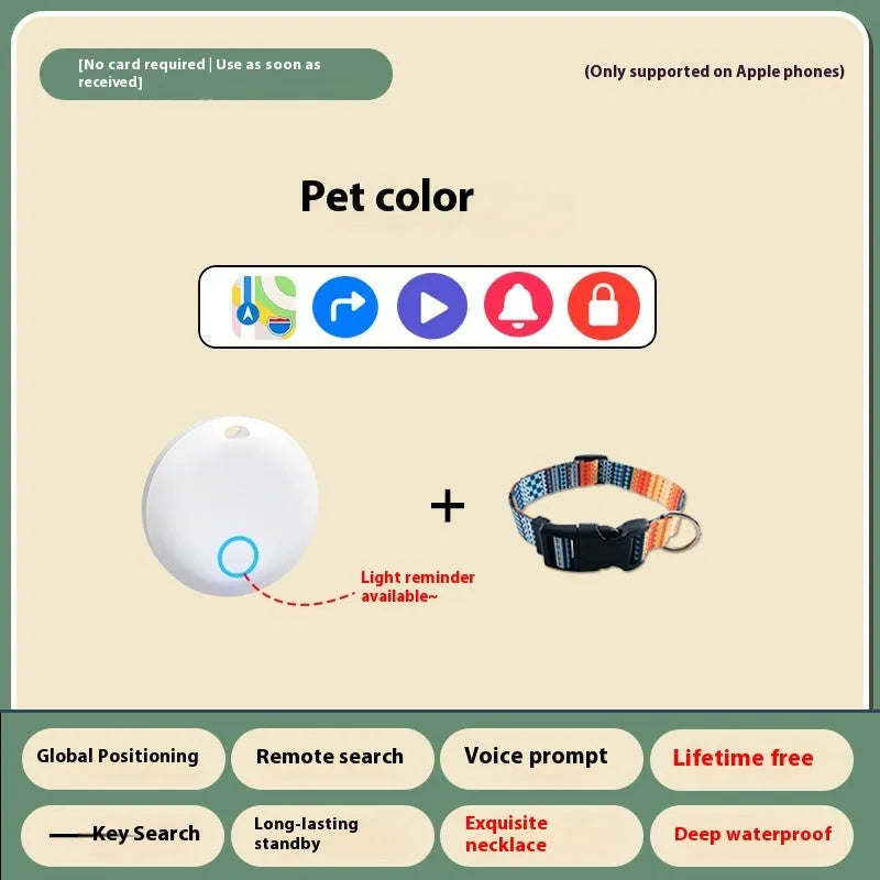 Pet GPS tracking device with collar attachment for cats and dogs