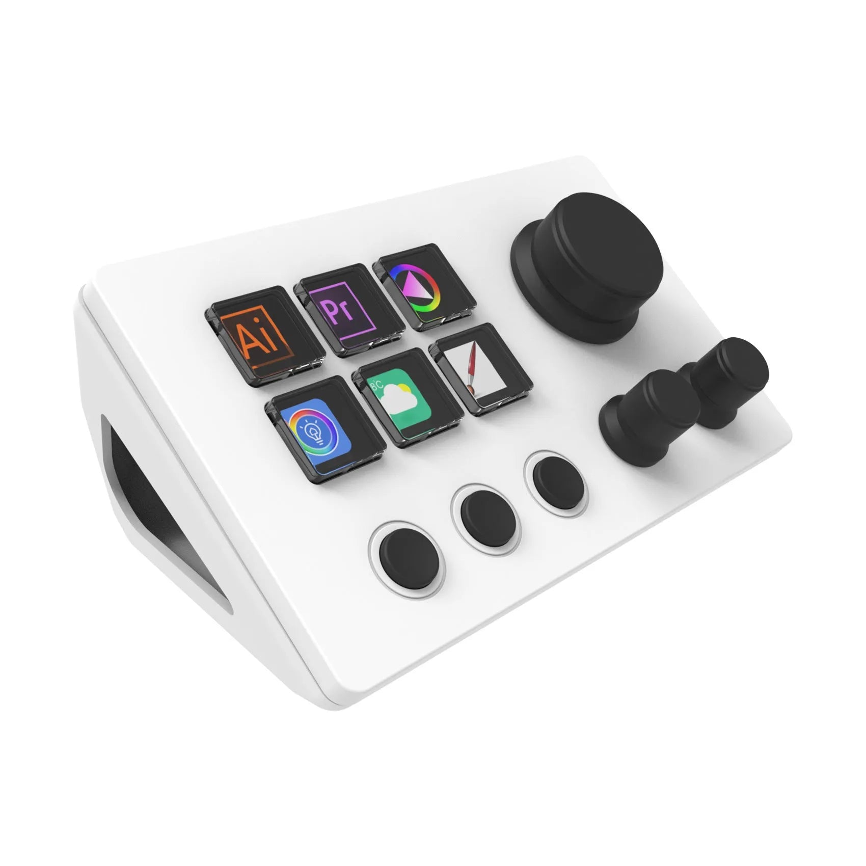 Visual Keyboard N3 silicone keypad with USB cable and adjustable bracket in black or white