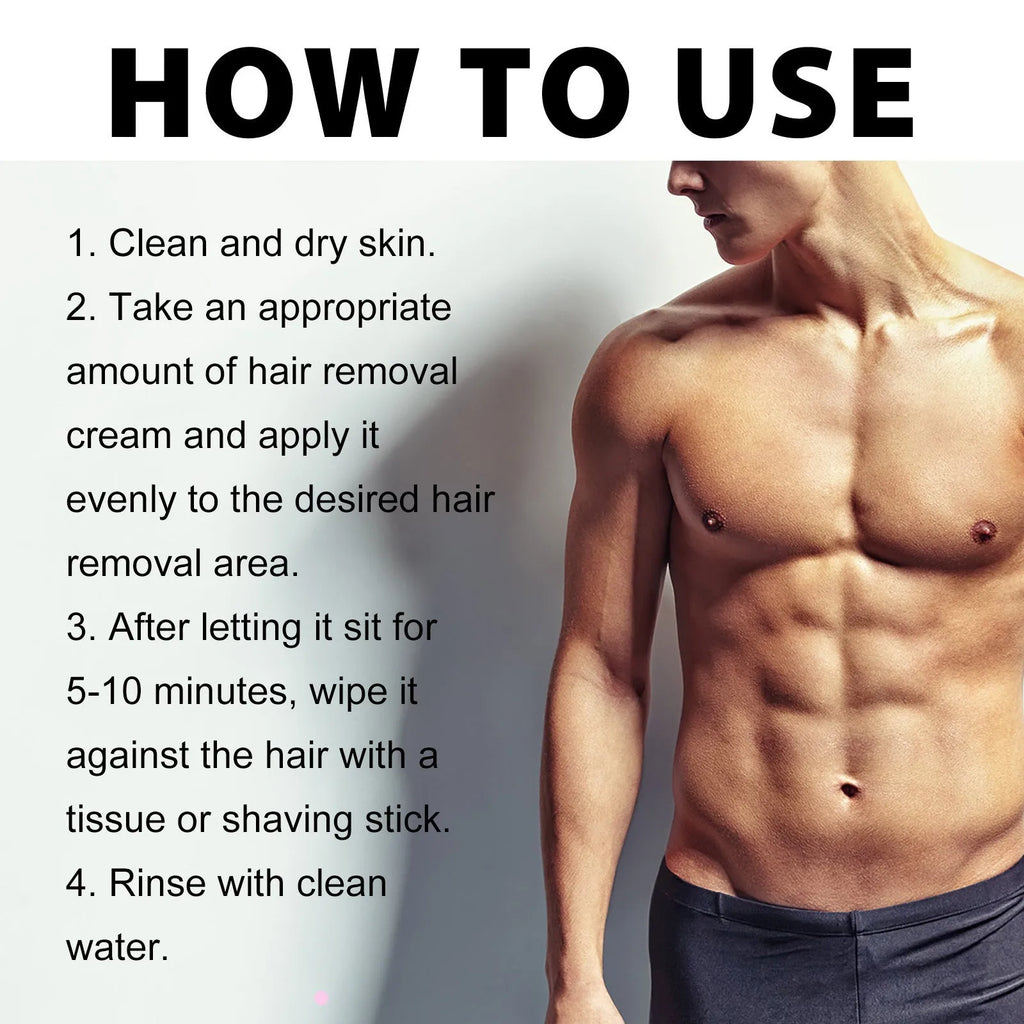 Men's hair removal cream 100ml for lip beard armpit hand leg hair removal