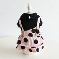 Pet clothing couple outfits with lapel shoulder straps in four-legged and skirt styles