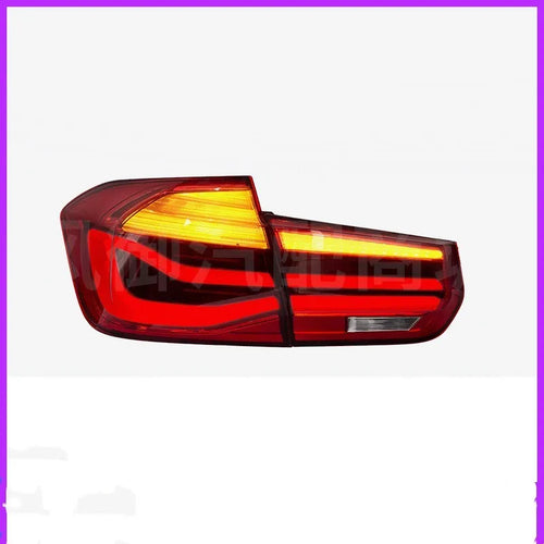 BMW 3 Series modified tail light assembly with streamer steering LED running light in red or smoked black finish