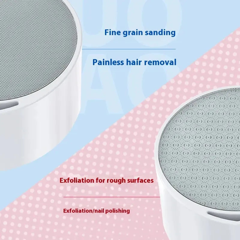 2-in-1 nano glass epilator and dead skin remover foot grinder device for whole body hair removal.