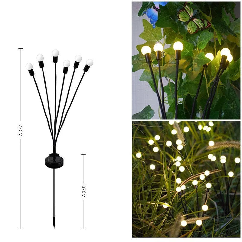 Solar-powered LED lawn light with pneumatic ground plug for automatic dusk-to-dawn garden pathway lighting