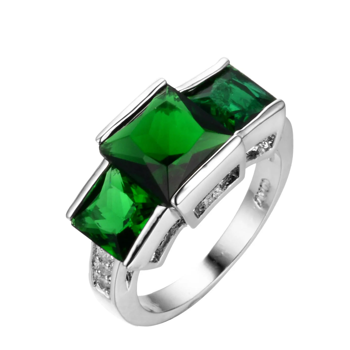 Women's geometric rainbow metal ring in electroplated copper showing colour options.