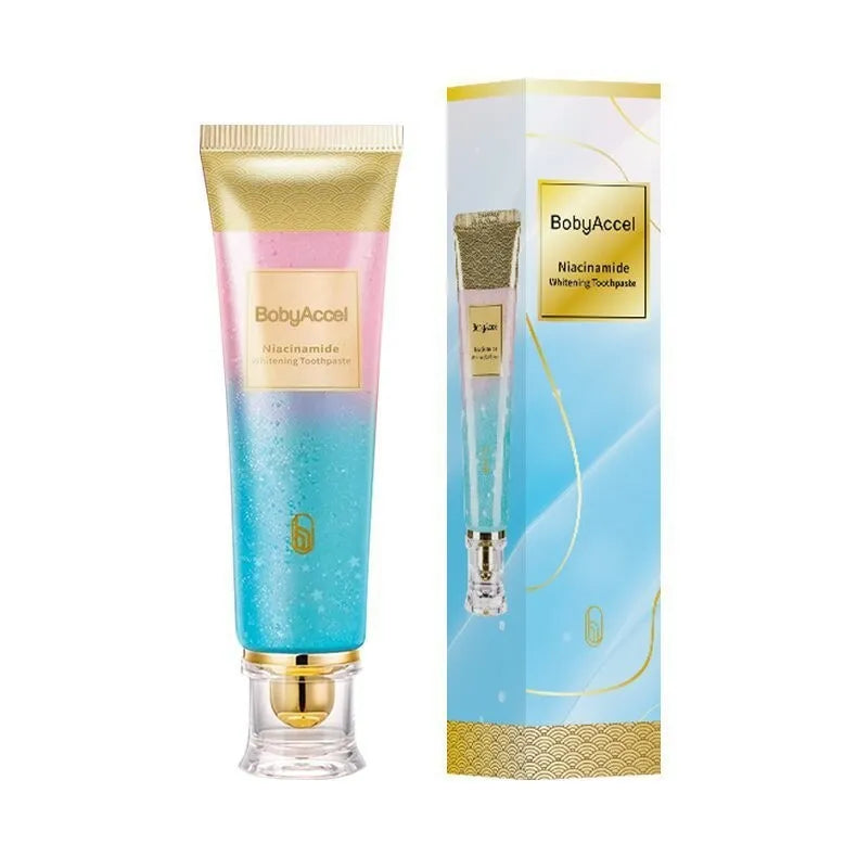A 100g tube of nicotinamide whitening toothpaste for adult oral care.