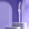 White automatic hair curler with 32mm barrels showing pink and purple colour options